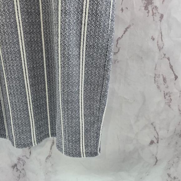 Anthropologie Dress Womens Medium Blue White Striped Mini Maeve V Neck Stretch - Picture 4 of 12